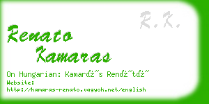 renato kamaras business card